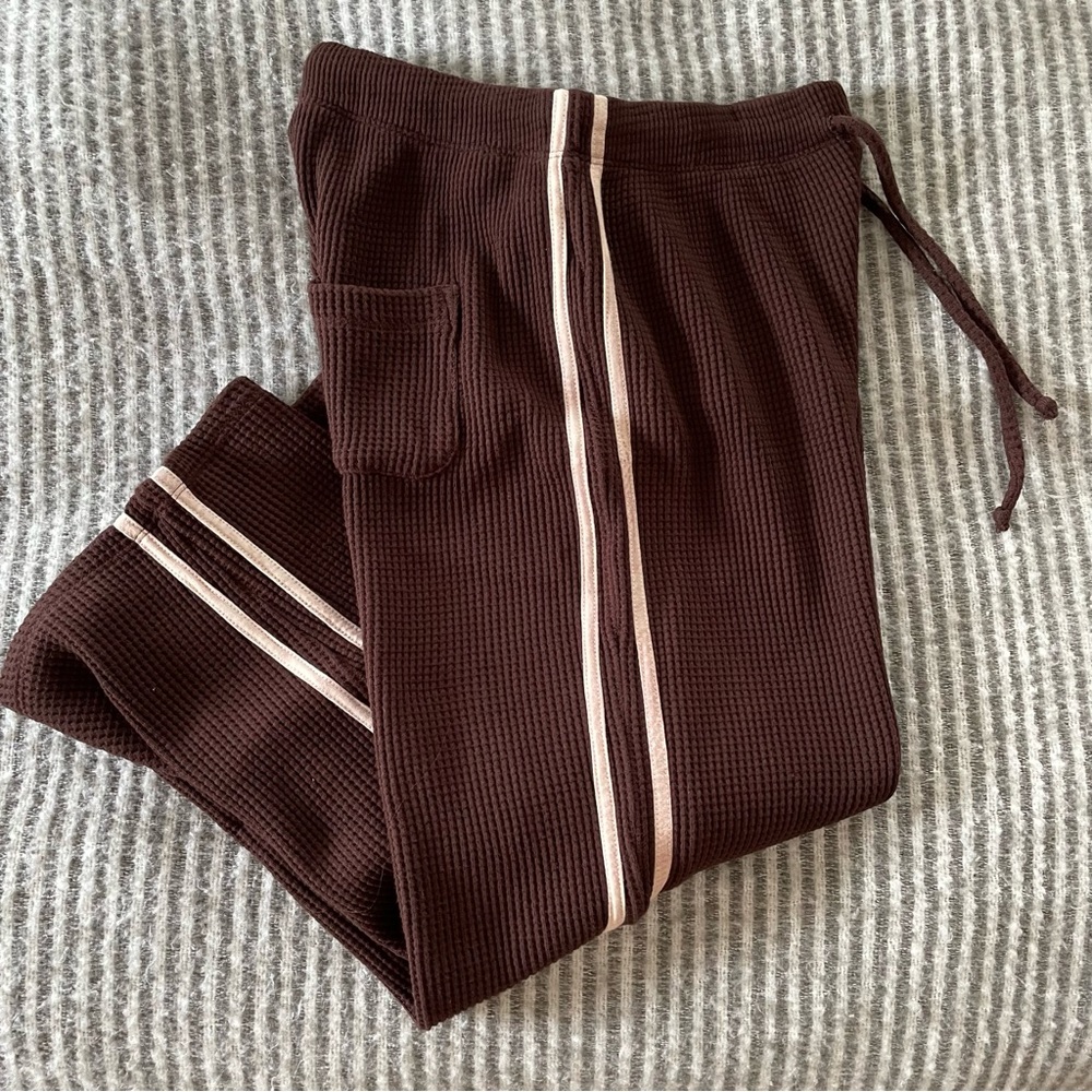 Donni Thermal Crop Stripe Pant